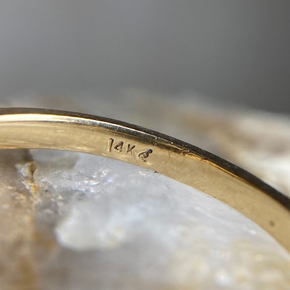 Diamond Cluster 14k Gold Bypass Ring - Picture 9 of 9